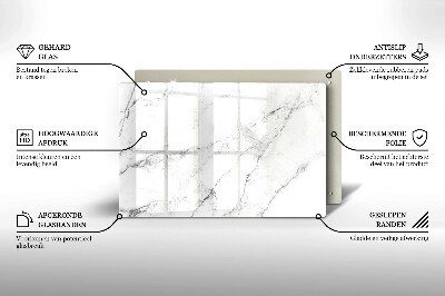 Glasunterlage für Grabkerzen Elegante Marmorstruktur