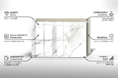 Glasunterlage für Grabkerzen Elegante Marmorstruktur