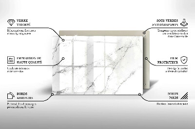 Glasunterlage für Grabkerzen Elegante Marmorstruktur