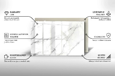 Glasunterlage für Grabkerzen Elegante Marmorstruktur