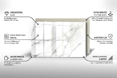 Glasunterlage für Grabkerzen Elegante Marmorstruktur