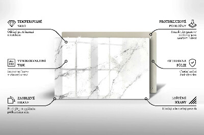 Glasunterlage für Grabkerzen Elegante Marmorstruktur