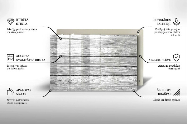 Glasunterlage für Grabkerzen Alte Holzbretter
