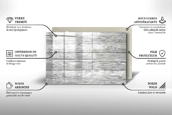 Glasunterlage für Grabkerzen Alte Holzbretter