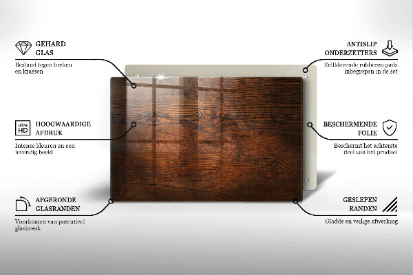 Grabkerze Untersetzer Dunkles Holzbrett