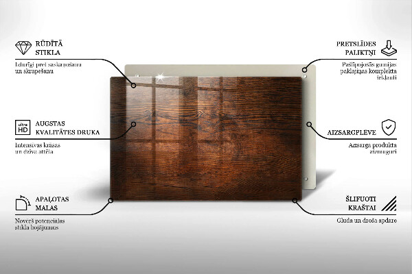 Grabkerze Untersetzer Dunkles Holzbrett
