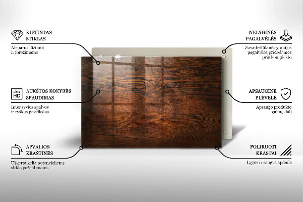 Grabkerze Untersetzer Dunkles Holzbrett