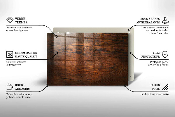 Grabkerze Untersetzer Dunkles Holzbrett
