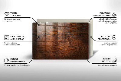 Grabkerze Untersetzer Dunkles Holzbrett