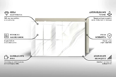Glasunterlage für Grabkerzen Zarter Marmor