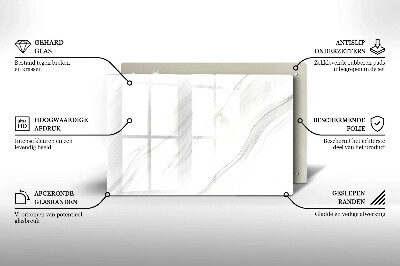 Glasunterlage für Grabkerzen Zarter Marmor