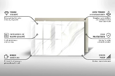 Glasunterlage für Grabkerzen Zarter Marmor