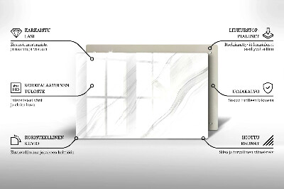 Glasunterlage für Grabkerzen Zarter Marmor