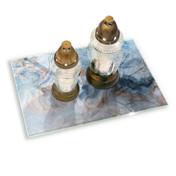 Grabkerze Untersetzer Marmorstruktur