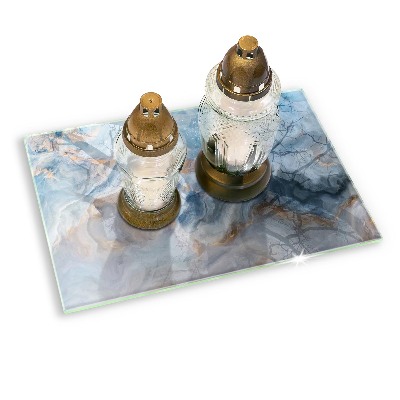 Grabkerze Untersetzer Marmorstruktur