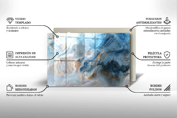 Grabkerze Untersetzer Marmorstruktur