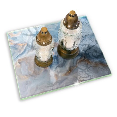 Grabkerze Untersetzer Marmorstruktur