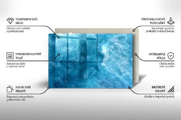 Grabkerze Untersetzer Blaues Wasser