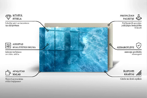 Grabkerze Untersetzer Blaues Wasser