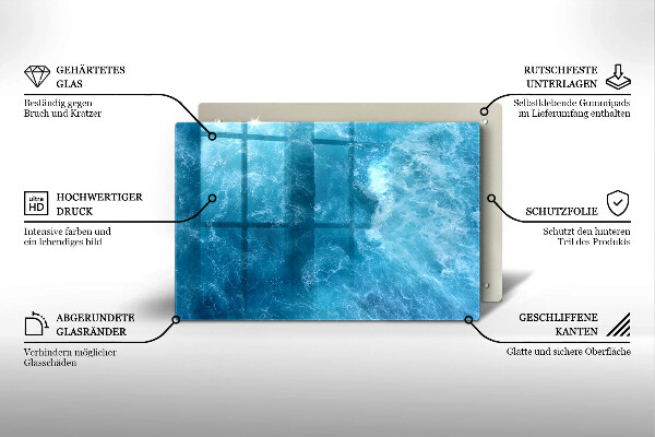 Grabkerze Untersetzer Blaues Wasser