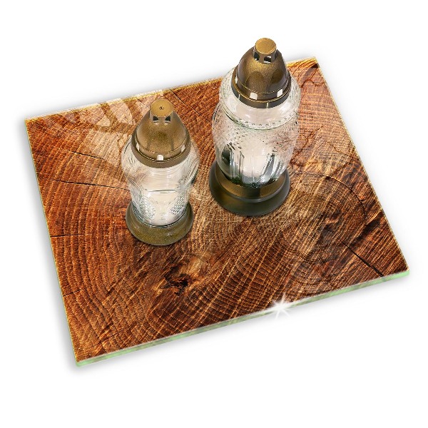 Grabkerze Untersetzer Holzbaumringe