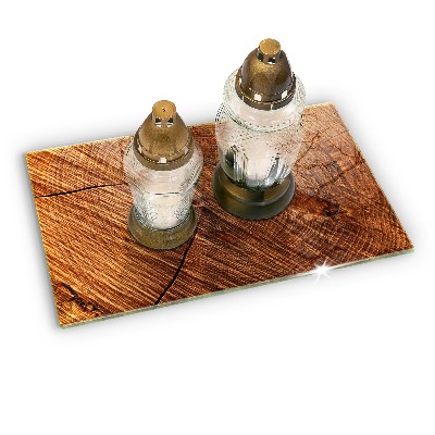 Glasunterlage für Grabkerzen Holzkonstruktion