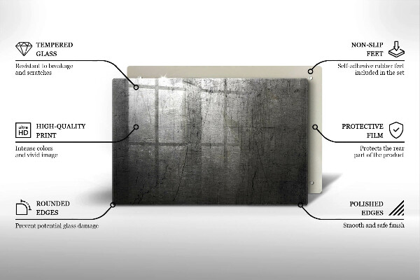 Glasunterlage für Grabkerzen Metallische Textur