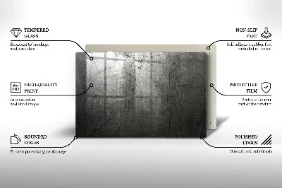 Glasunterlage für Grabkerzen Metallische Textur