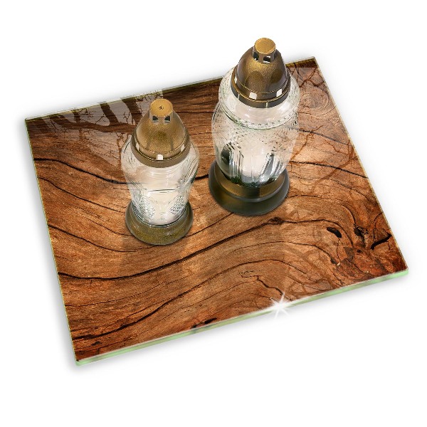 Grabkerze Untersetzer Holzplankenstruktur