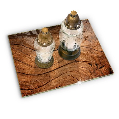 Grabkerze Untersetzer Holzplankenstruktur