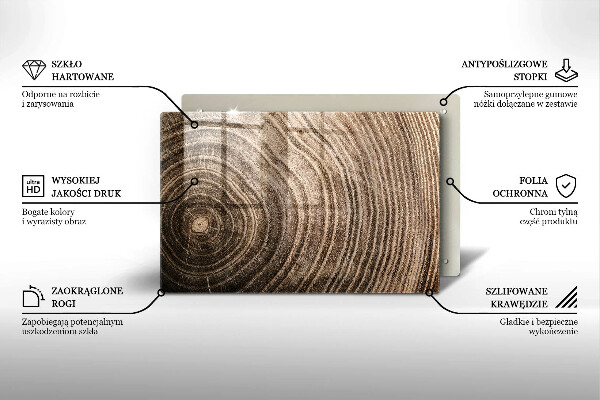 Grabkerze Untersetzer Baumringe Holz