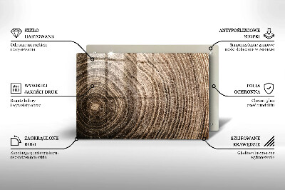Grabkerze Untersetzer Baumringe Holz
