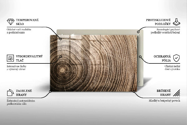 Grabkerze Untersetzer Baumringe Holz