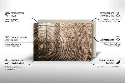 Grabkerze Untersetzer Baumringe Holz