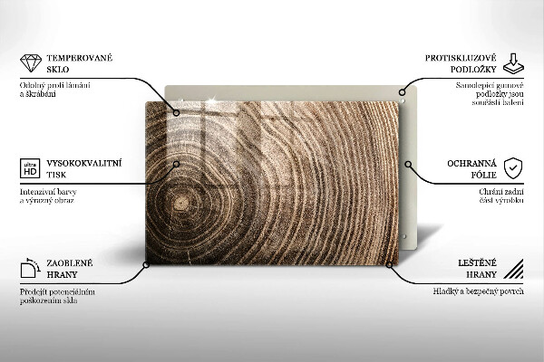Grabkerze Untersetzer Baumringe Holz
