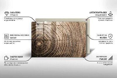 Grabkerze Untersetzer Baumringe Holz