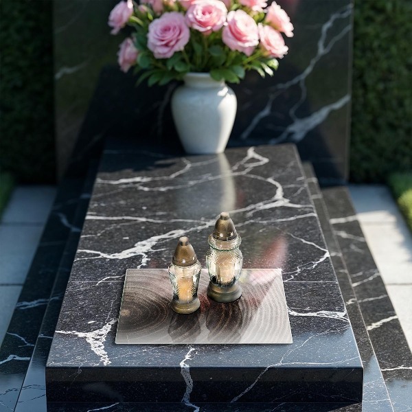 Grabkerze Untersetzer Baumringe Holz