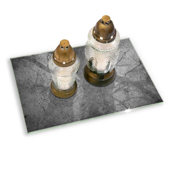 Glasunterlage für Grabkerzen Betonsteinstruktur