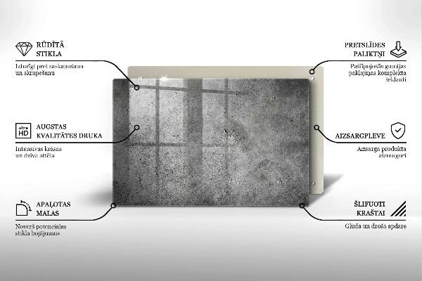 Glasunterlage für Grabkerzen Betonsteinstruktur