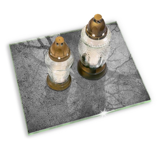 Glasunterlage für Grabkerzen Betonsteinstruktur