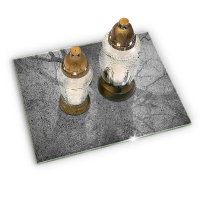 Glasunterlage für Grabkerzen Betonsteinstruktur