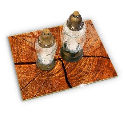 Grabkerze Untersetzer Holzstammkonstruktion