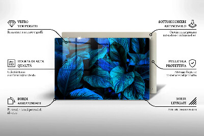 Glasunterlage für Grabkerzen Blätter der Dschungelvegetation