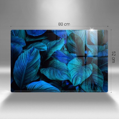 Glasunterlage für Grabkerzen Blätter der Dschungelvegetation