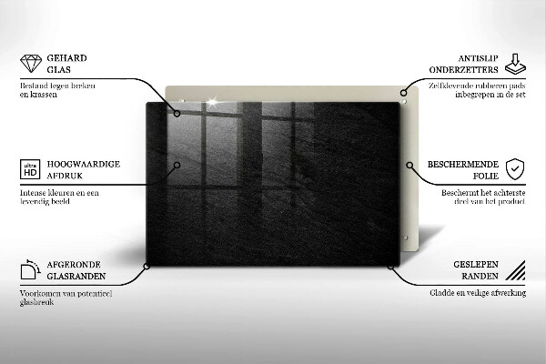 Glasunterlage für Grabkerzen Gesteinsstruktur