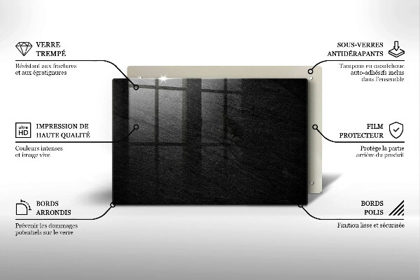 Glasunterlage für Grabkerzen Gesteinsstruktur