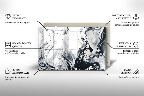 Grabkerze Untersetzer Tintenabstraktion