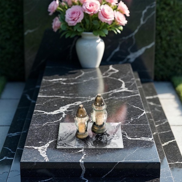 Grabkerze Untersetzer Tintenabstraktion