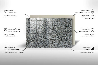 Glasunterlage für Grabkerzen Steintextur
