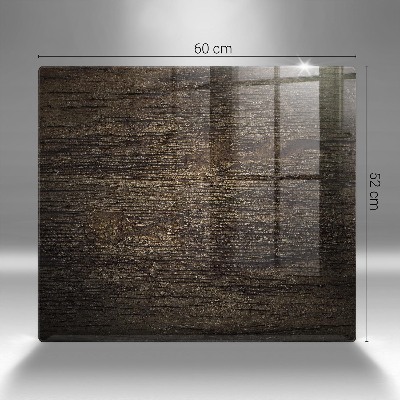 Glasunterlage für Grabkerzen Holzstruktur Rinde